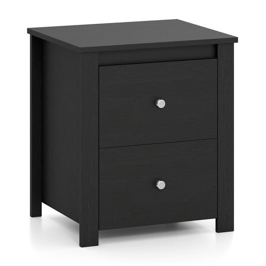 2-Drawer Nightstand with Storage for Bedroom & Living Room