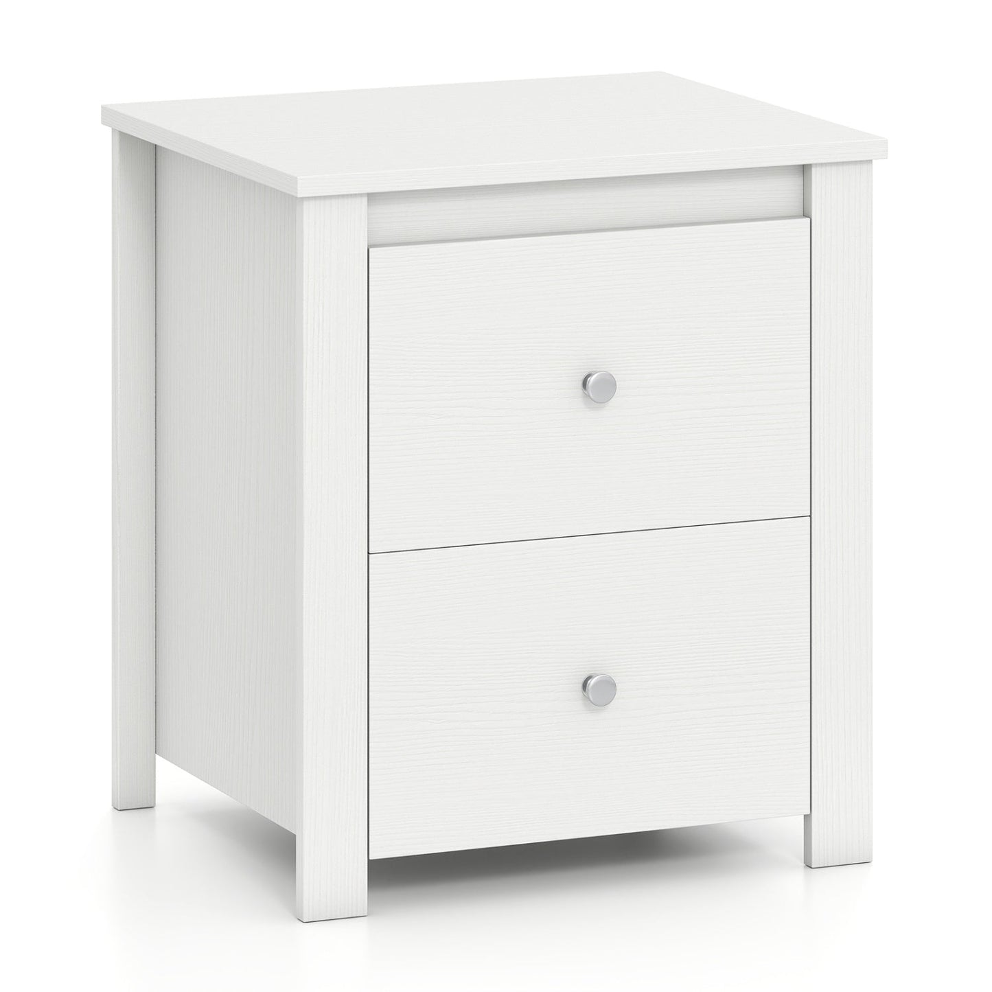 2-Drawer Nightstand with Storage for Bedroom & Living Room