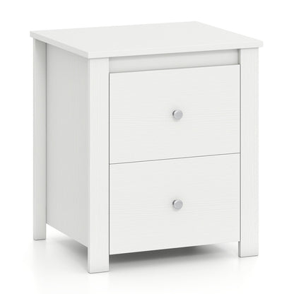 2-Drawer Nightstand with Storage for Bedroom & Living Room