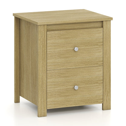 2-Drawer Nightstand with Storage for Bedroom & Living Room