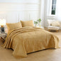 Export High-Grade Flannel Three-Piece Bed Cover Set Milk Fiber European Quilted Quilted Bed Sheet One Side Velvet One Side Pure Cotton