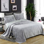 Export High-Grade Flannel Three-Piece Bed Cover Set Milk Fiber European Quilted Quilted Bed Sheet One Side Velvet One Side Pure Cotton