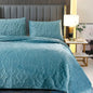 Export High-Grade Flannel Three-Piece Bed Cover Set Milk Fiber European Quilted Quilted Bed Sheet One Side Velvet One Side Pure Cotton