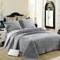 Export High-Grade Flannel Three-Piece Bed Cover Set Milk Fiber European Quilted Quilted Bed Sheet One Side Velvet One Side Pure Cotton
