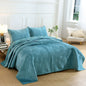 Export High-Grade Flannel Three-Piece Bed Cover Set Milk Fiber European Quilted Quilted Bed Sheet One Side Velvet One Side Pure Cotton