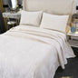 Export High-Grade Flannel Three-Piece Bed Cover Set Milk Fiber European Quilted Quilted Bed Sheet One Side Velvet One Side Pure Cotton