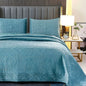 Export High-Grade Flannel Three-Piece Bed Cover Set Milk Fiber European Quilted Quilted Bed Sheet One Side Velvet One Side Pure Cotton