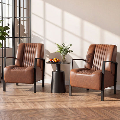 Upholstered Accent Chair with Padded Seat and Armrests