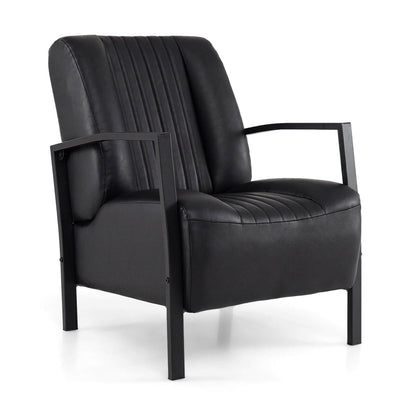 Upholstered Accent Chair with Padded Seat and Armrests