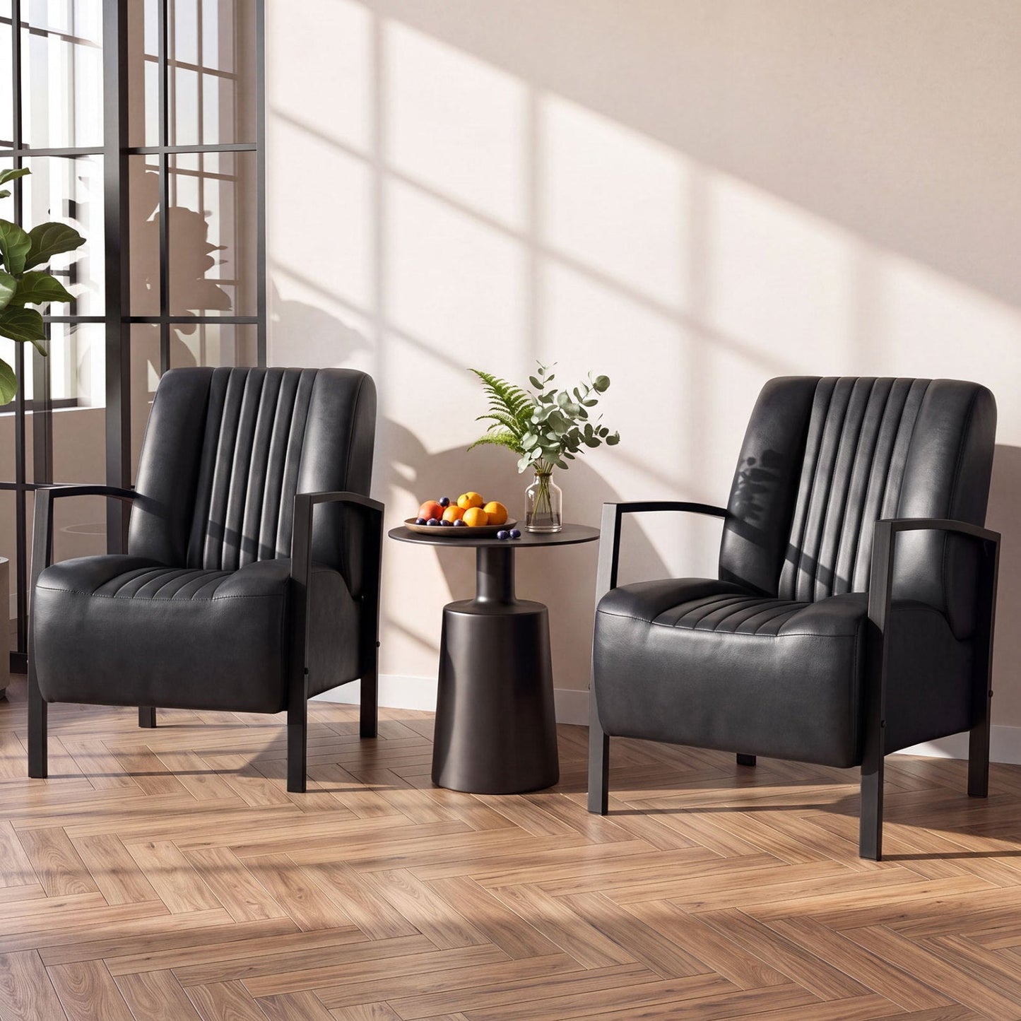 Upholstered Accent Chair with Padded Seat and Armrests
