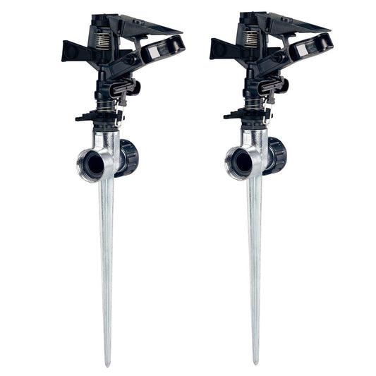 1/2-in. Plastic Impact Sprinkler on Zinc Spike, 2-pk 58362