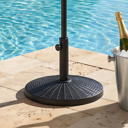Patio Umbrella Base 22 lbs Resin Wicker Style