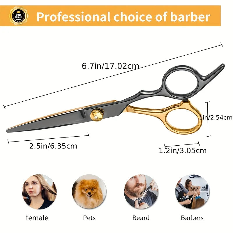 Stainless Steel Hair Cutting Scissors Set For Home Barbershop