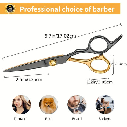 Stainless Steel Hair Cutting Scissors Set For Home Barbershop