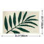 VIKAMA Green Leaf Carpet Soft Absorbent Floor Mat Bathroom Mat Toilet Door Mat Rug For Bedroom Outdoor Carpet Home Decoration
