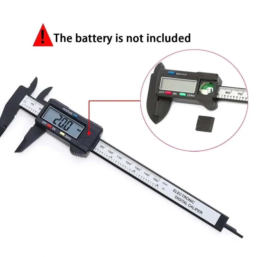 Electronic Digital Caliper 150mm/100mm | Carbon Fiber Vernier Gauge Micrometer Measuring Tool