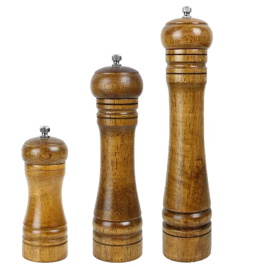 1 Piece Wood Pepper Grinder Pepper Mill Adjustable Coarseness Wooden Pepper Salt Mill Grinder Salt and Pepper Mills Shaker