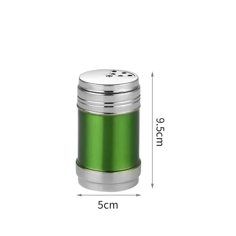 Stainless Steel Spice Jar | Rotating Cover Salt and Pepper Shaker for Barbecue and Kitchen