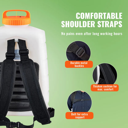 SucceBuy Battery Powered Backpack Sprayer With Adjustable Pressure Nozzles