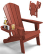 FOOWIN Folding Adirondack Chair With Cup Holder Outdoor