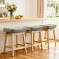 Counter Height Bar Stools Set of 3 Backless Farmhouse Style