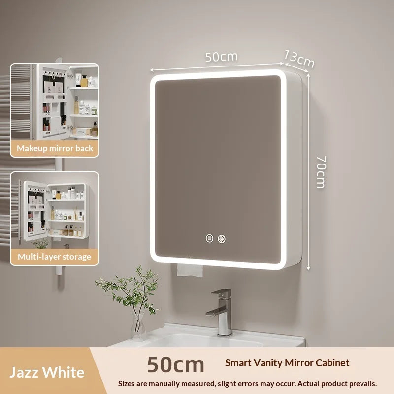LED Bathroom Mirror Anti Fog Touch Sensor Dimmable Wall Mount Full Body Table Mirror Makeup Vanity Furniture Household Beauty