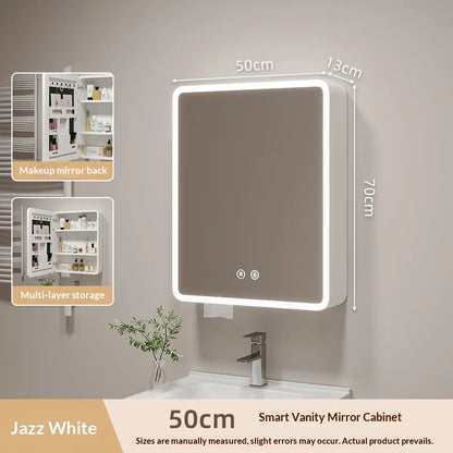 LED Bathroom Mirror Anti Fog Touch Sensor Dimmable Wall Mount Full Body Table Mirror Makeup Vanity Furniture Household Beauty