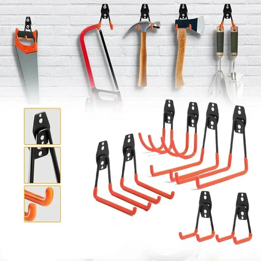 1PC Heavy Duty Metal Hook Garage Organizer Wall Mount Bicycle Hanger Hooks Wall Mount Anti-slip Storage Hook Garage Storage Tool