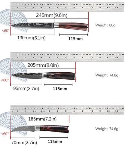 Professional Kitchen Knives Stainless Steel Knife Fruit Peeling Meat Cleaver Knife Boning Knife Paring Cooking Knives