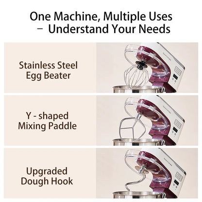 SUNATUR 1063 Stand Mixer 1300W 5.5L Automatic Dough Mixer for Home & Commercial Use Philippines