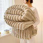 Thickened Wide Striped Flannel Multifunctional Blanket Spring, Can Be Used As Bed Sheet Cover Blanket, Sofa Blanket,nap Blanket