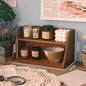 Solid Wood Cosmetics Storage Rack Multifunctional Organizer Desktop Cup Sample Storage Box Multi-layer Wooden Retro Storage Rack