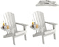 FOOWIN Folding Adirondack Chair With Cup Holder Outdoor