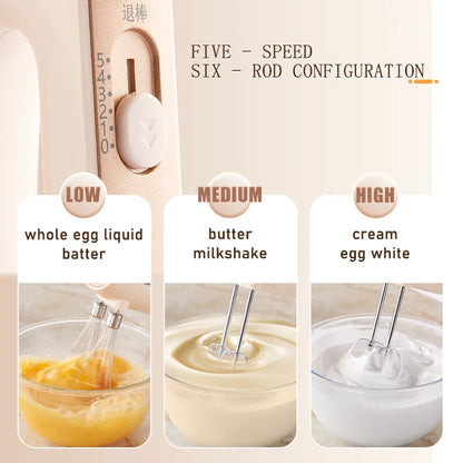 SUNATUR 300W Electric Hand Mixer 3 in 1 Mixer egg beater Baking appliances Handheld Blender machine with storage base Cream Whip