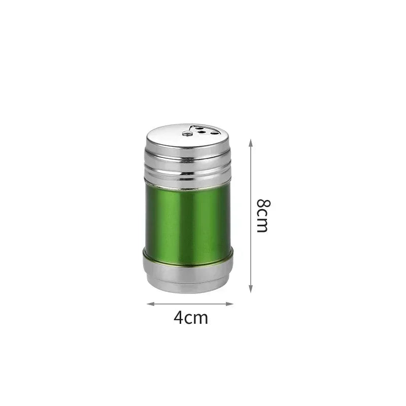Stainless Steel Spice Jar | Rotating Cover Salt and Pepper Shaker for Barbecue and Kitchen