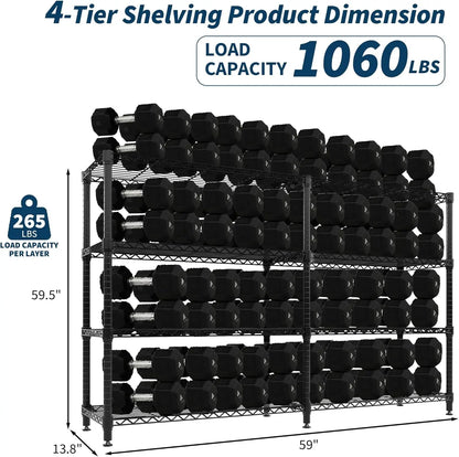 Metal Storage Shelves Heavy Duty Wire Shelving Unit Adjustable Rack Shelf for Pantry Garage Kitchen Commercial Basement