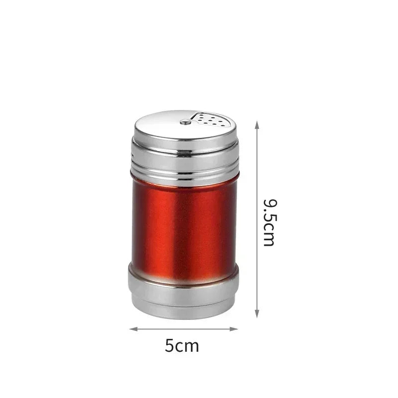 Stainless Steel Spice Jar | Rotating Cover Salt and Pepper Shaker for Barbecue and Kitchen