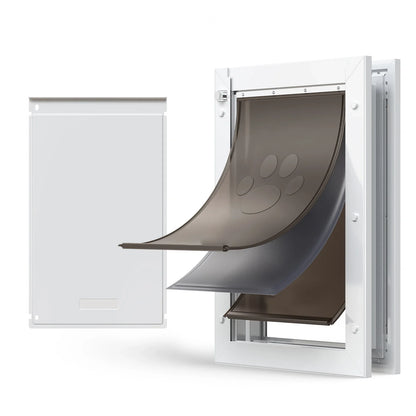 SucceBuy Pet Door With Magnetic Flaps And Metal Frame