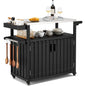 Rolling Kitchen Island With Stainless Steel Top And Storage