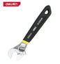 DELI Adjustable Wrench Universal Spanner Dip Plastic Carbon Steel Mechanical Workshop Hand Repair Tools Car Bicycle Wrench