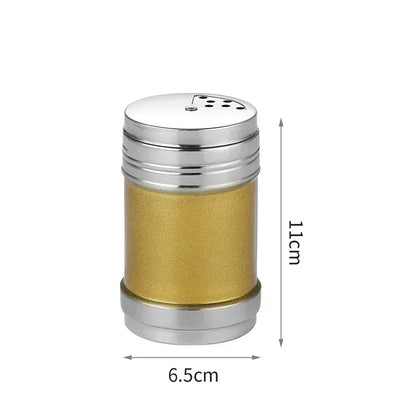 Stainless Steel Spice Jar | Rotating Cover Salt and Pepper Shaker for Barbecue and Kitchen
