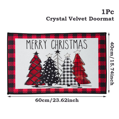 Christmas Door Mat Santa Claus Outdoor Carpet Merry Christmas Decorations For Home 2025 Navidad Xmas Ornament New Year 2026