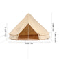 SucceBuy Canvas Bell Tent For Four Season Camping Yurt