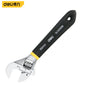 DELI Adjustable Wrench Universal Spanner Dip Plastic Carbon Steel Mechanical Workshop Hand Repair Tools Car Bicycle Wrench