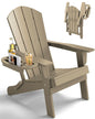 FOOWIN Folding Adirondack Chair With Cup Holder Outdoor