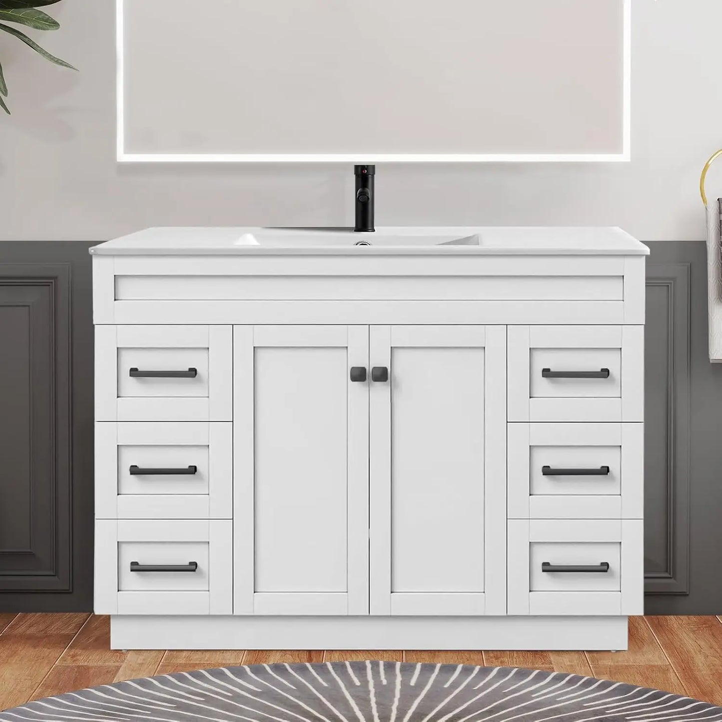 Bathroom Vanity With Sink, Soft Close Doors And Full Extension Drawers