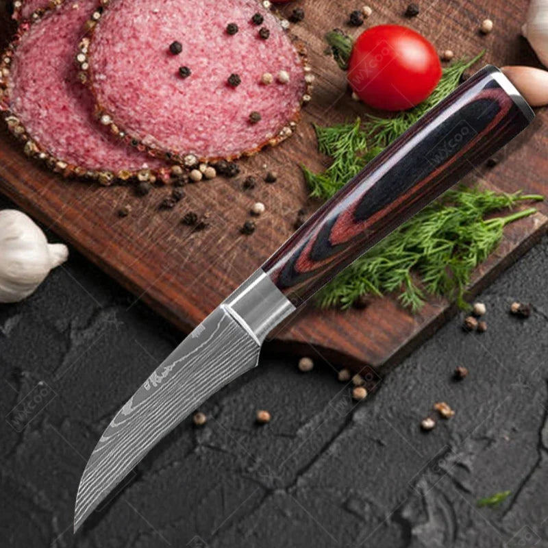 Professional Kitchen Knives Stainless Steel Knife Fruit Peeling Meat Cleaver Knife Boning Knife Paring Cooking Knives