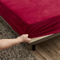 Winter Plush Elastic Fitted Sheet Double Bed Sheet Soft Warm Velvet Bedspread Mattress Cover Bed Linen Protector 90 150 160 180