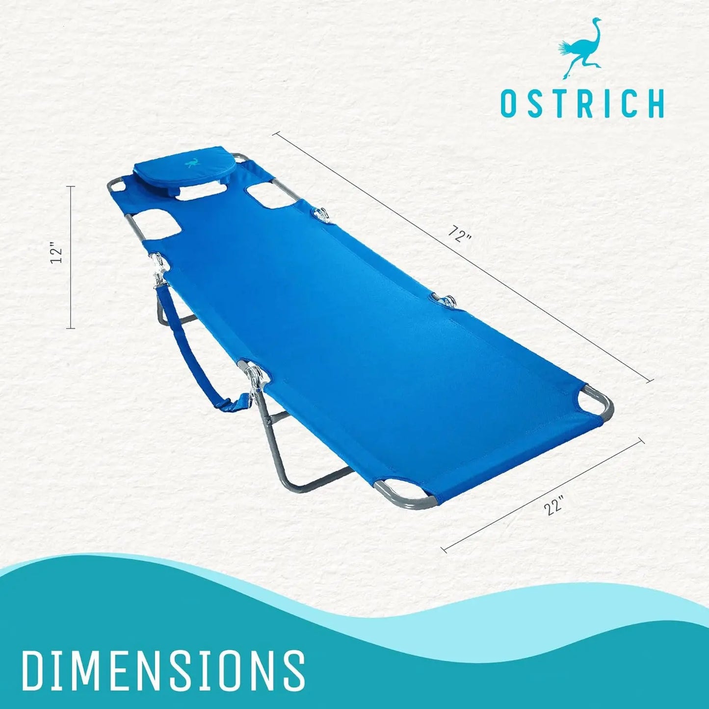 Portable Outdoor Folding Reclining Beach Lounge Chair For Lawn