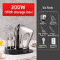 SUNATUR 300W Electric Hand Mixer - 5-Speed Egg Beater with Storage Base&Stainless Steel Attachments